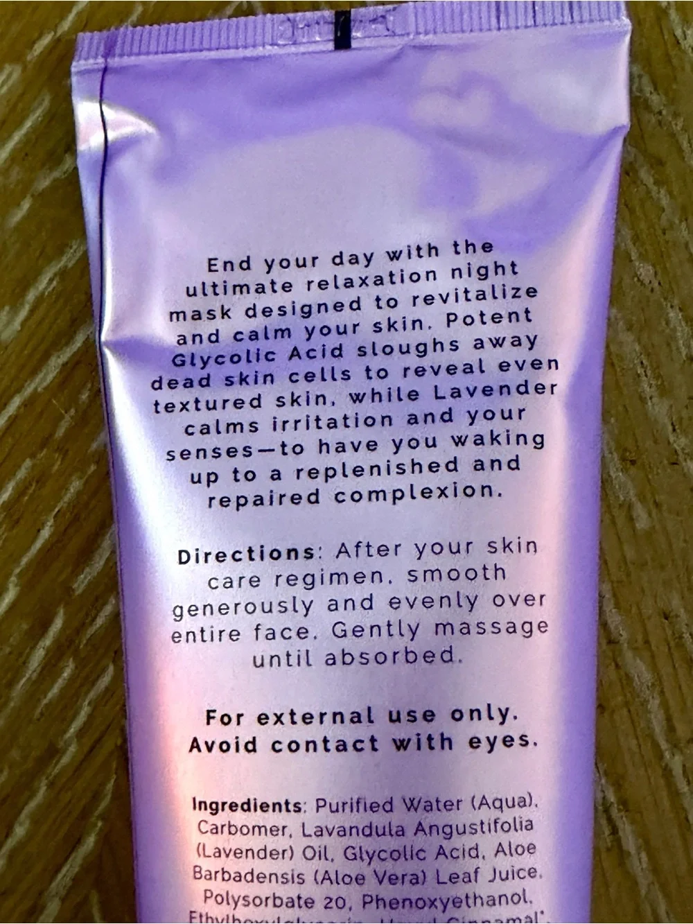 Calm + Correct Night Mask — Lavender